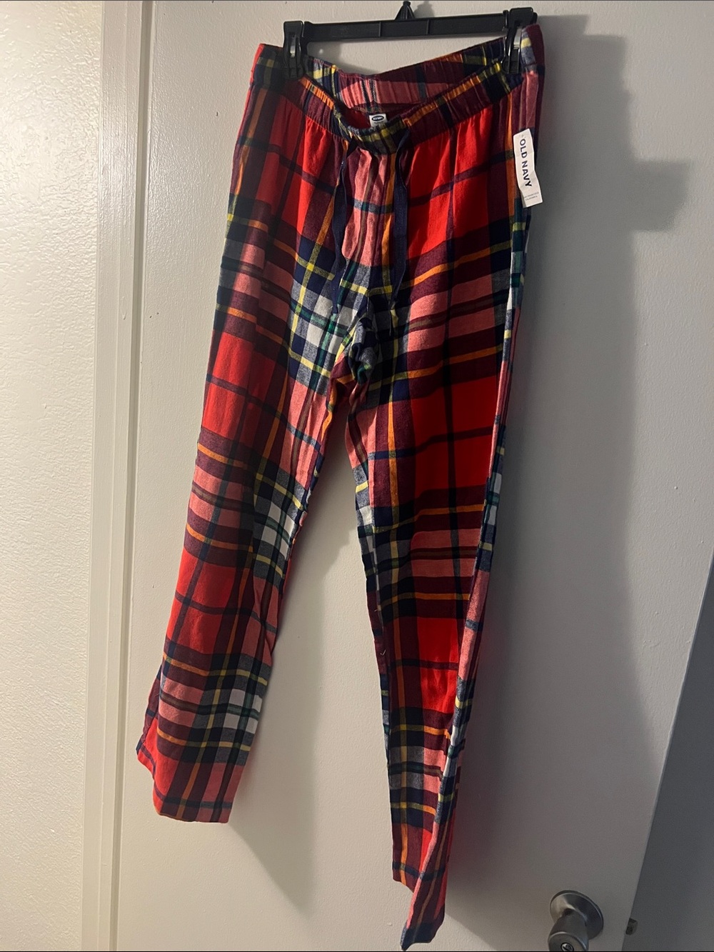 Old Navy Red and Navy Plaid Kids Pajama Pants